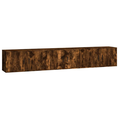 Nástěnné Tv Skříňky 3 Ks Kouřový Dub 80 X 34,5 X 40 Cm