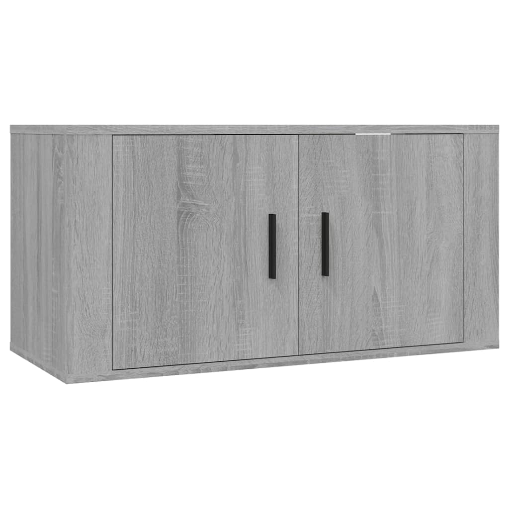 Nástěnné Tv Skříňky 3 Ks Šedé Sonoma 80 X 34,5 X 40 Cm