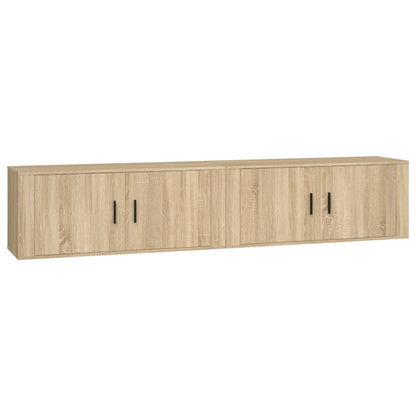 Nástěnné Tv Skříňky 2 Ks Dub Sonoma 100 X 34,5 X 40 Cm