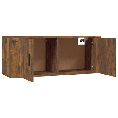 Nástěnné Tv Skříňky 2 Ks Kouřový Dub 100 X 34,5 X 40 Cm