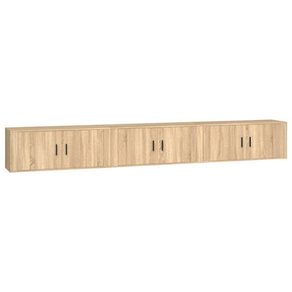 Nástěnné Tv Skříňky 3 Ks Dub Sonoma 100 X 34,5 X 40 Cm
