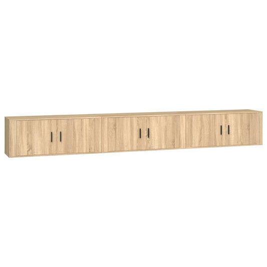 Nástěnné Tv Skříňky 3 Ks Dub Sonoma 100 X 34,5 X 40 Cm