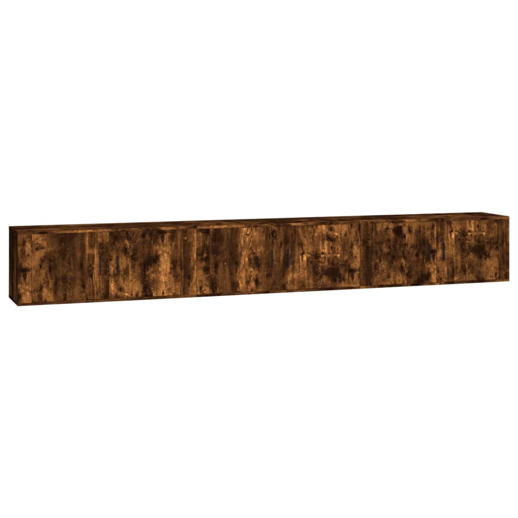Nástěnné Tv Skříňky 3 Ks Kouřový Dub 100 X 34,5 X 40 Cm