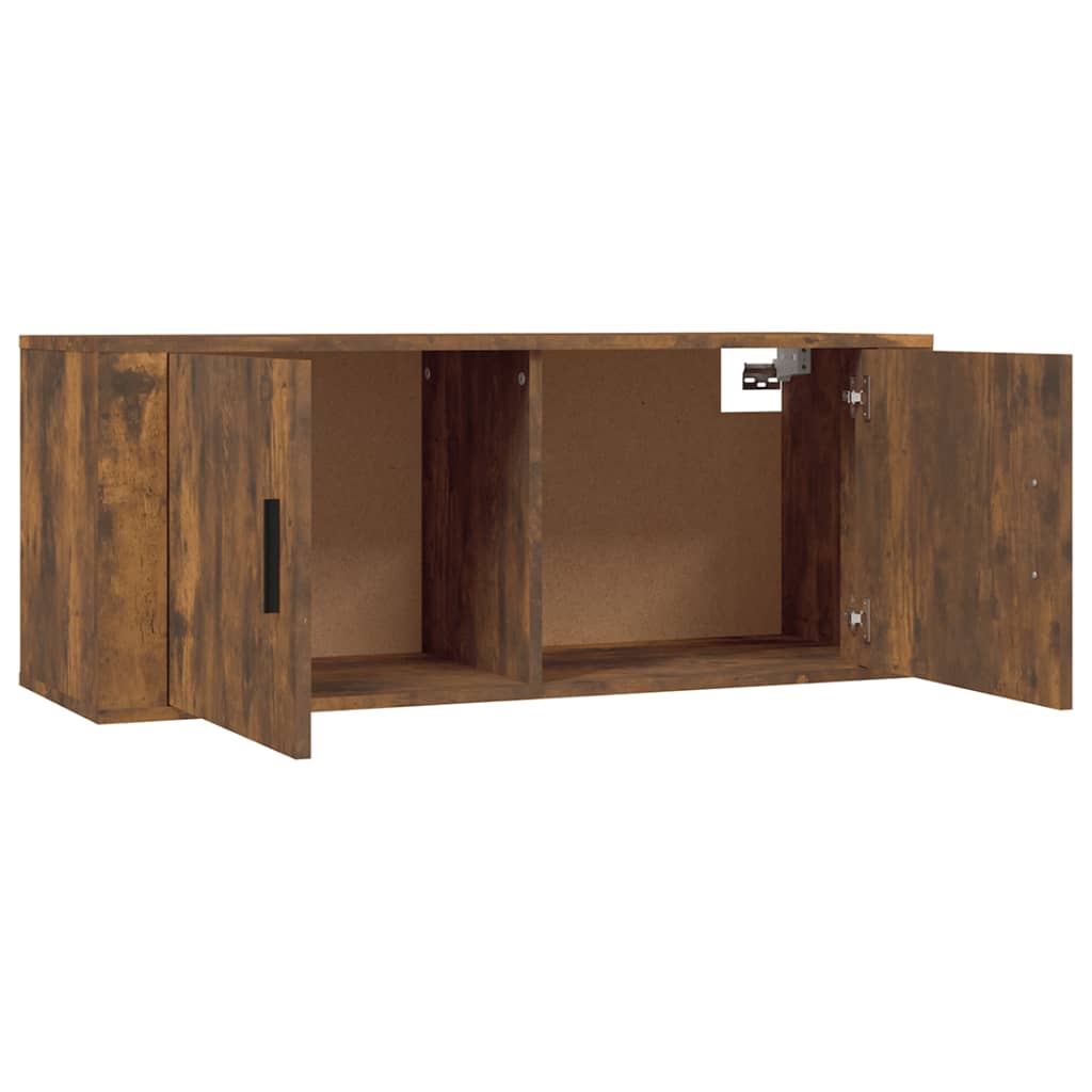 Nástěnné Tv Skříňky 3 Ks Kouřový Dub 100 X 34,5 X 40 Cm