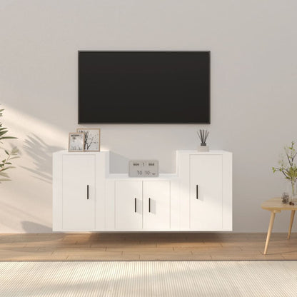 3Dílný Set Tv Skříněk Betonově Šedý Kompozitní Dřevo