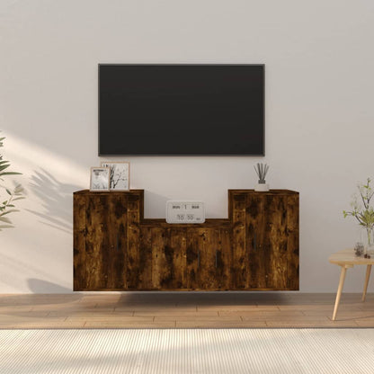3Dílný Set Tv Skříněk Betonově Šedý Kompozitní Dřevo
