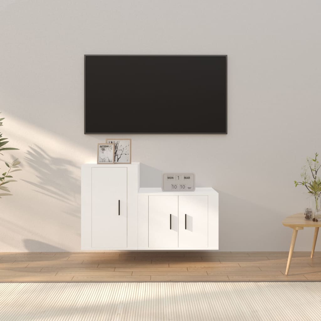 2Dílný Set Tv Skříněk Betonově Šedý Kompozitní Dřevo