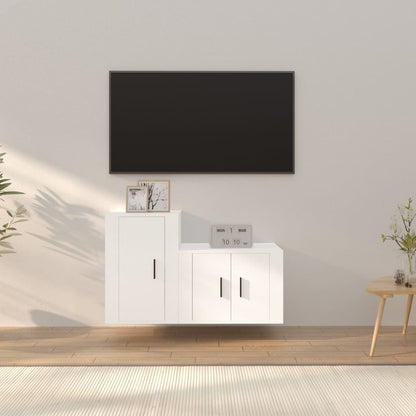 2Dílný Set Tv Skříněk Betonově Šedý Kompozitní Dřevo