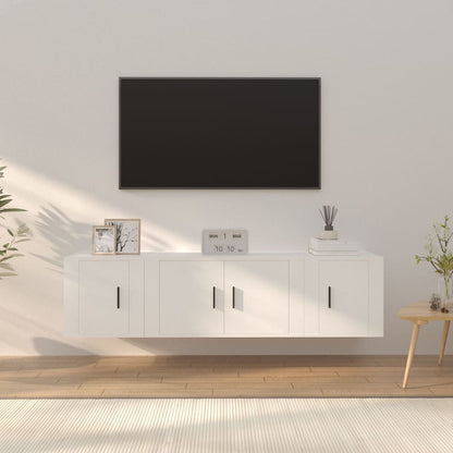 3Dílný Set Tv Skříněk Betonově Šedý Kompozitní Dřevo