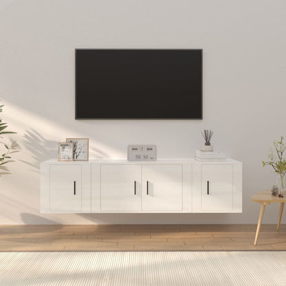 3Dílný Set Tv Skříněk Betonově Šedý Kompozitní Dřevo