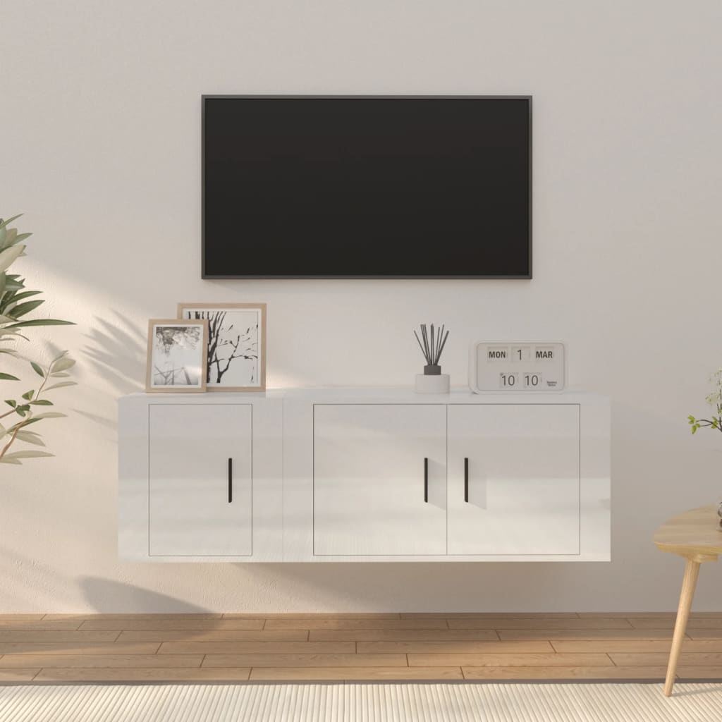 2Dílný Set Tv Skříněk Betonově Šedý Kompozitní Dřevo
