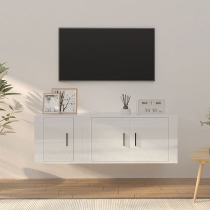 2Dílný Set Tv Skříněk Betonově Šedý Kompozitní Dřevo