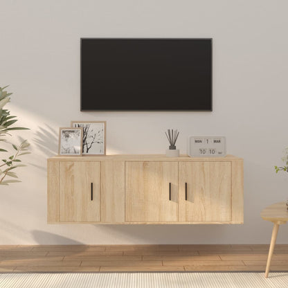2Dílný Set Tv Skříněk Betonově Šedý Kompozitní Dřevo