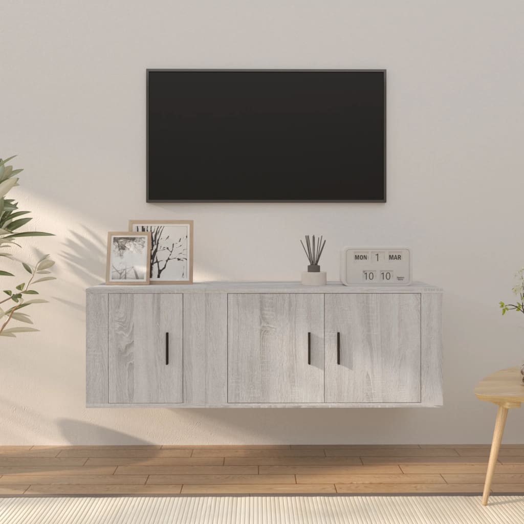 2Dílný Set Tv Skříněk Betonově Šedý Kompozitní Dřevo