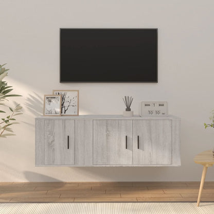 2Dílný Set Tv Skříněk Betonově Šedý Kompozitní Dřevo