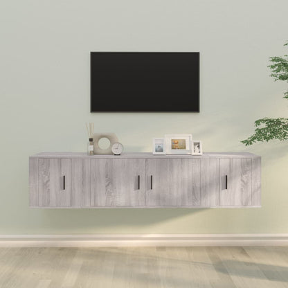 3Dílný Set Tv Skříněk Betonově Šedý Kompozitní Dřevo