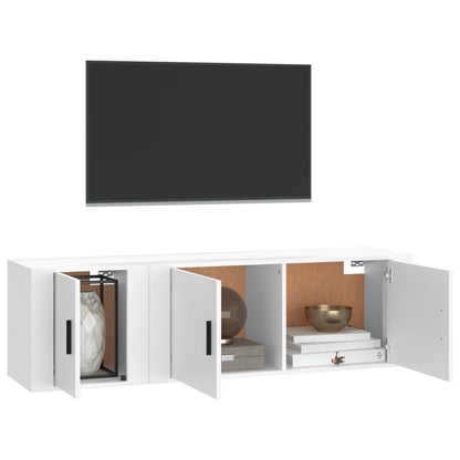 2Dílný Set Tv Skříněk Bílý Kompozitní Dřevo