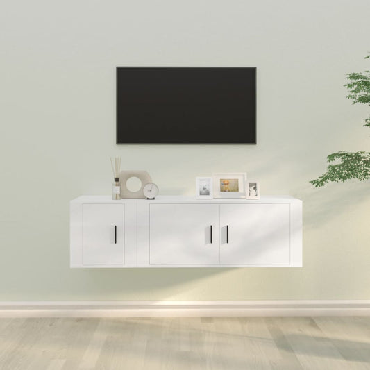 2Dílný Set Tv Skříněk Bílý Kompozitní Dřevo