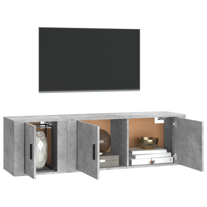 2Dílný Set Tv Skříněk Betonově Šedý Kompozitní Dřevo