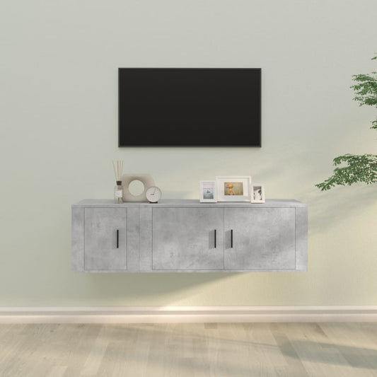 2Dílný Set Tv Skříněk Betonově Šedý Kompozitní Dřevo