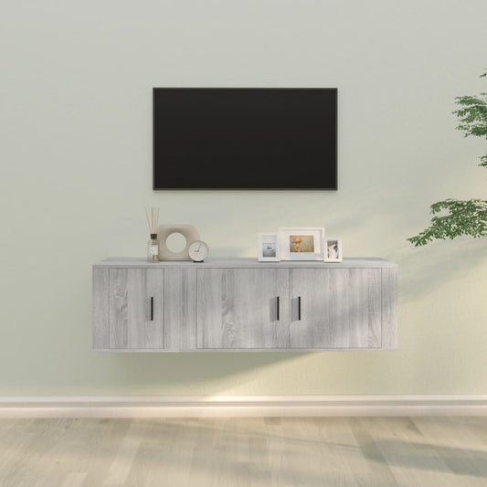 2Dílný Set Tv Skříněk Šedý Sonoma Kompozitní Dřevo