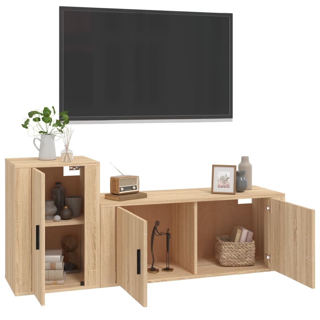 2Dílný Set Tv Skříněk Kompozitní Dřevo