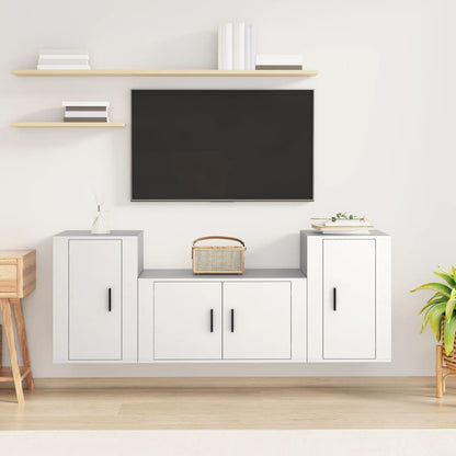 3Dílný Set Tv Skříněk Betonově Šedý Kompozitní Dřevo