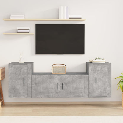 3Dílný Set Tv Skříněk Bílý Kompozitní Dřevo