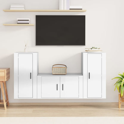 3Dílný Set Tv Skříněk Betonově Šedý Kompozitní Dřevo