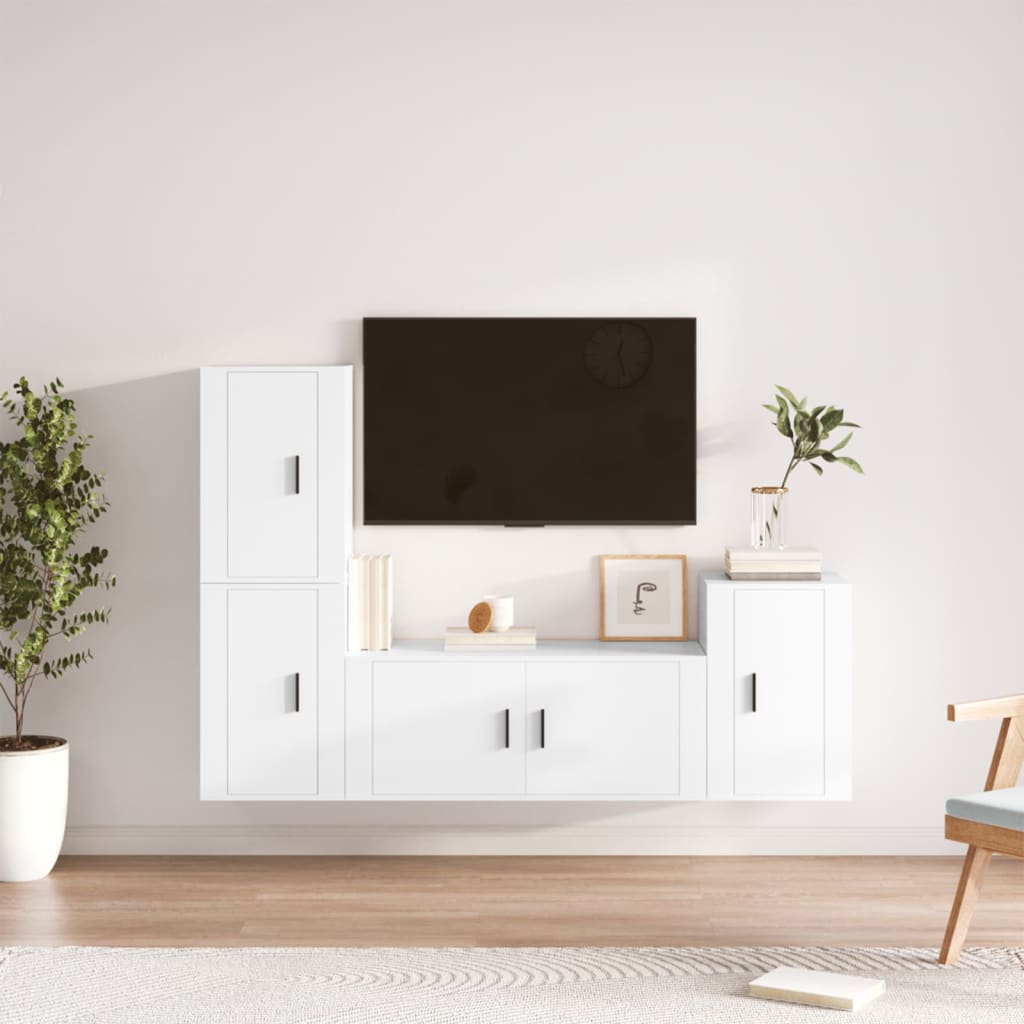 4Dílný Set Tv Skříněk Kompozitní Dřevo