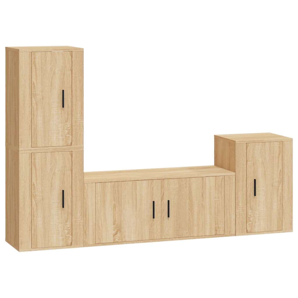 4Dílný Set Tv Skříněk Kompozitní Dřevo