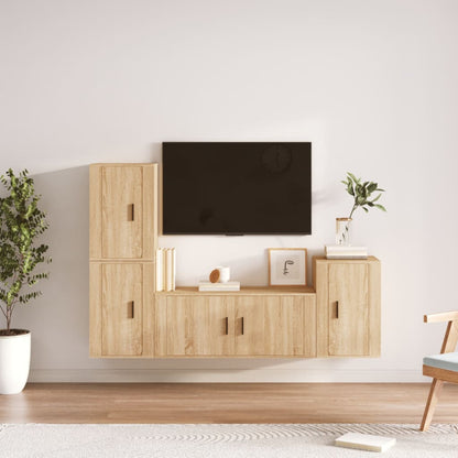 4Dílný Set Tv Skříněk Kompozitní Dřevo