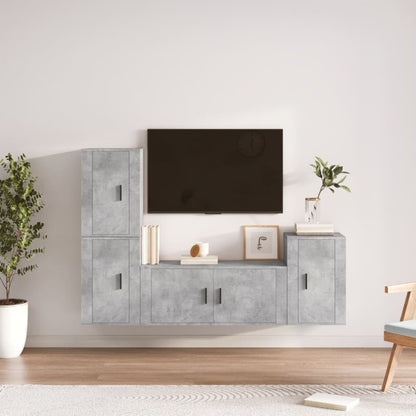 4Dílný Set Tv Skříněk Kompozitní Dřevo