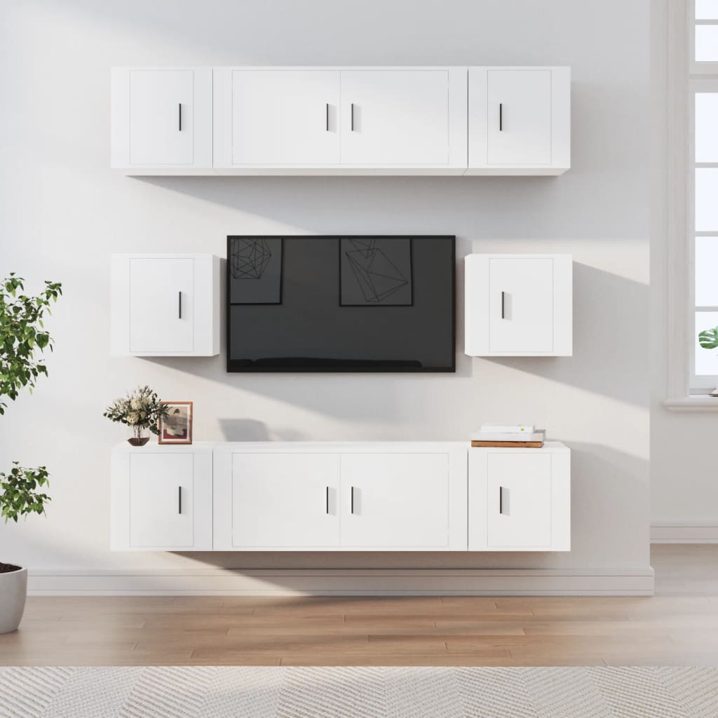 8Dílný Set Tv Skříněk Kompozitní Dřevo
