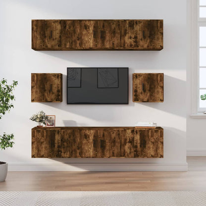 8Dílný Set Tv Skříněk Kompozitní Dřevo