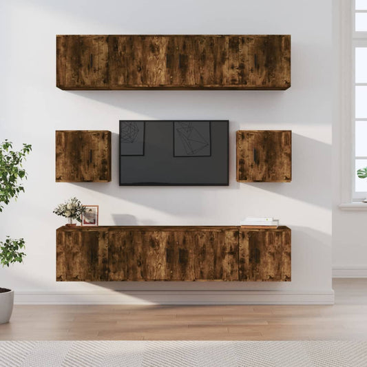 8Dílný Set Tv Skříněk Kompozitní Dřevo
