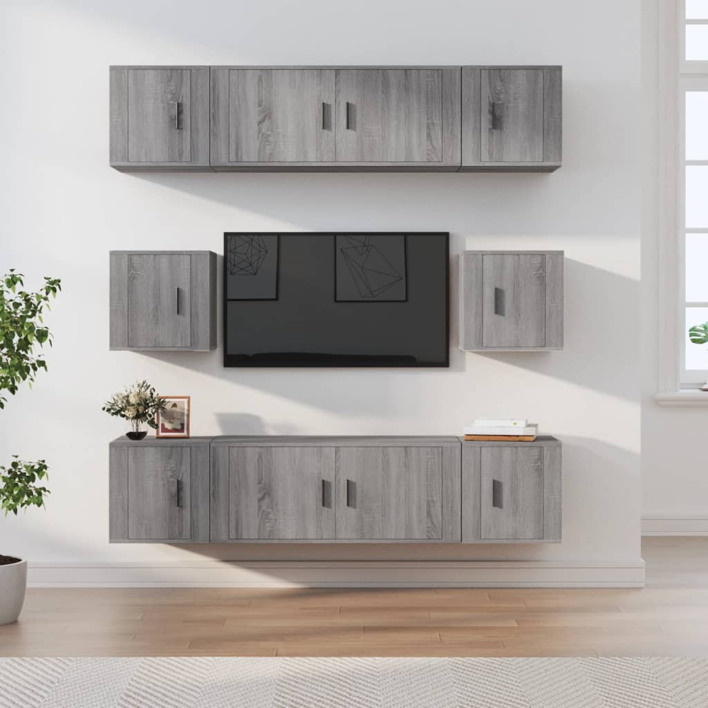 8Dílný Set Tv Skříněk Kompozitní Dřevo
