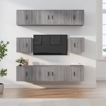 8Dílný Set Tv Skříněk Kompozitní Dřevo