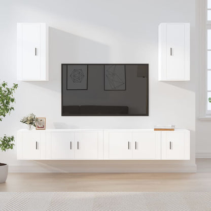 6Dílný Set Tv Skříněk Betonově Šedý Kompozitní Dřevo