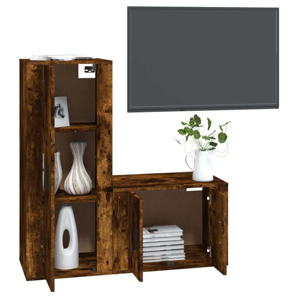2Dílný Set Tv Skříněk Kompozitní Dřevo