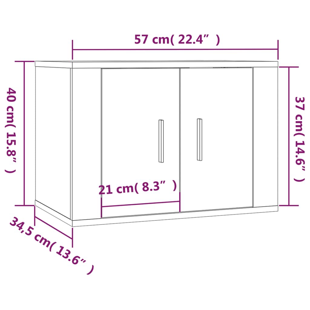 2Dílný Set Tv Skříněk Kompozitní Dřevo