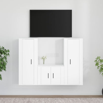 3Dílný Set Tv Skříněk Kompozitní Dřevo