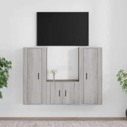 3Dílný Set Tv Skříněk Kompozitní Dřevo