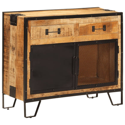 Příborník 80X31X66 Cm Masivní Hrubé Mangovníkové Dřevo A Kov