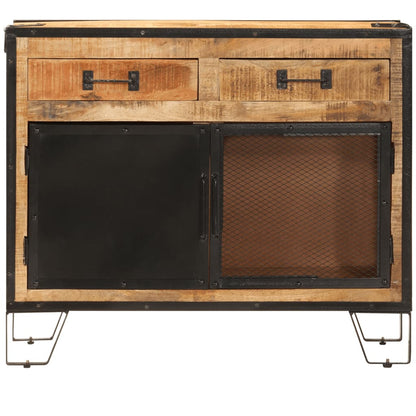 Příborník 80X31X66 Cm Masivní Hrubé Mangovníkové Dřevo A Kov