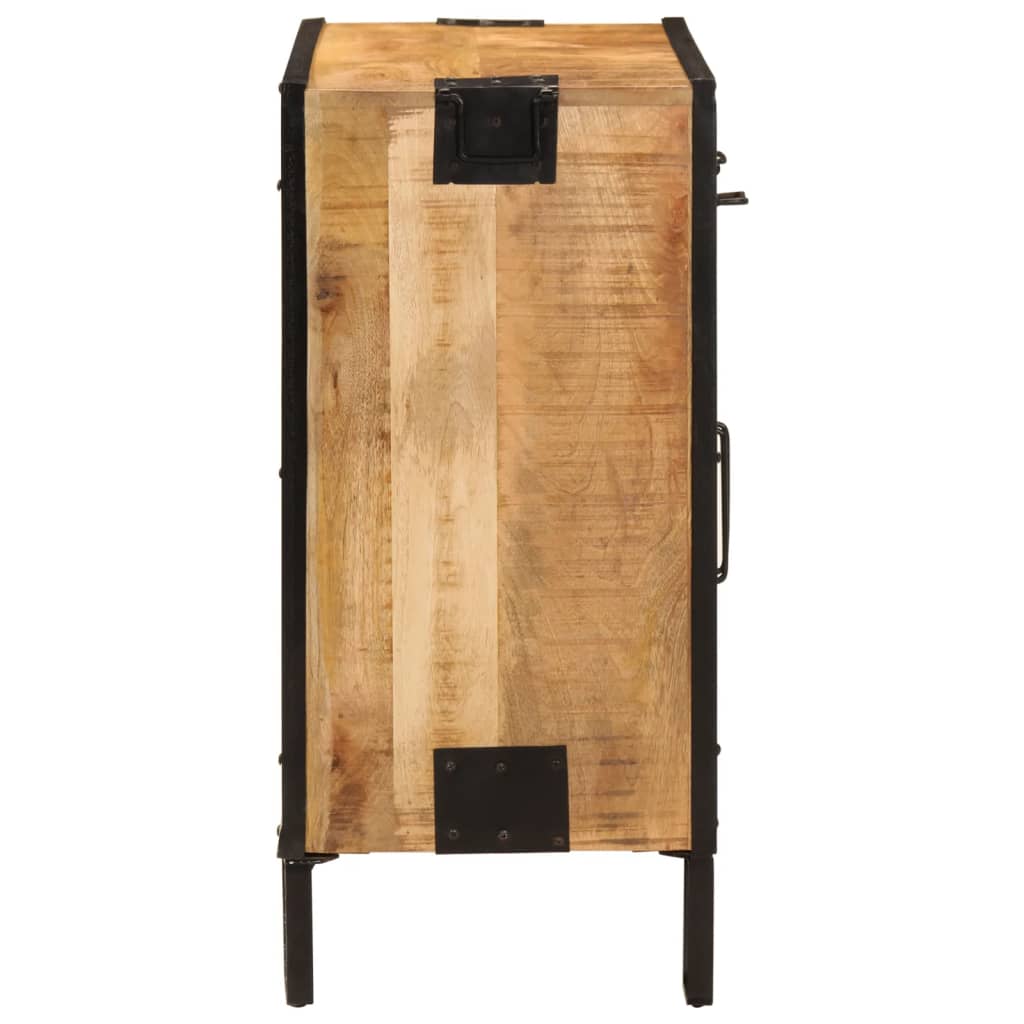 Příborník 80X31X66 Cm Masivní Hrubé Mangovníkové Dřevo A Kov