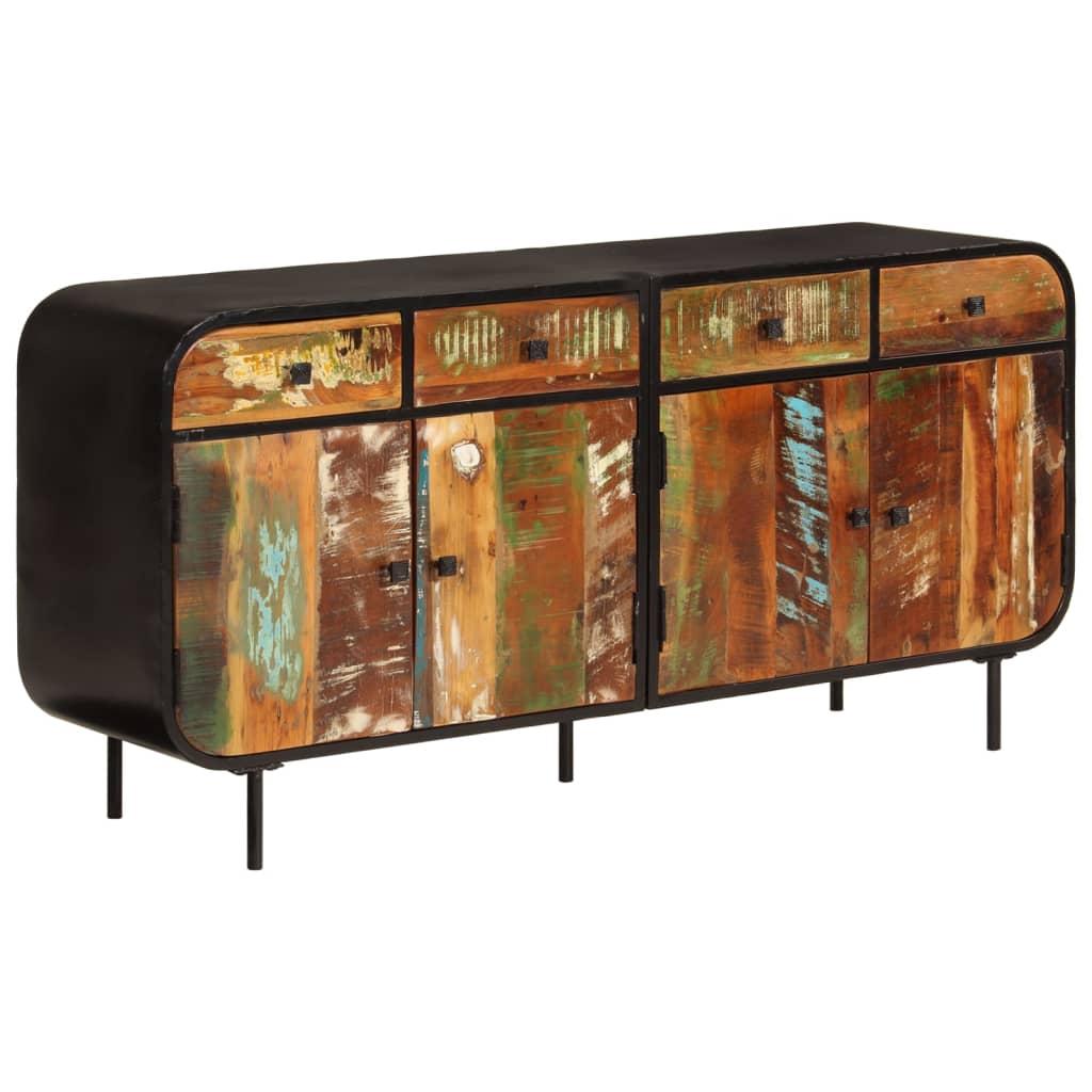 Příborník 140 X 35 X 70 Cm Masivní Recyklované Dřevo A Kov