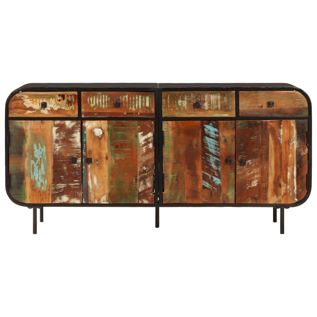 Příborník 140 X 35 X 70 Cm Masivní Recyklované Dřevo A Kov