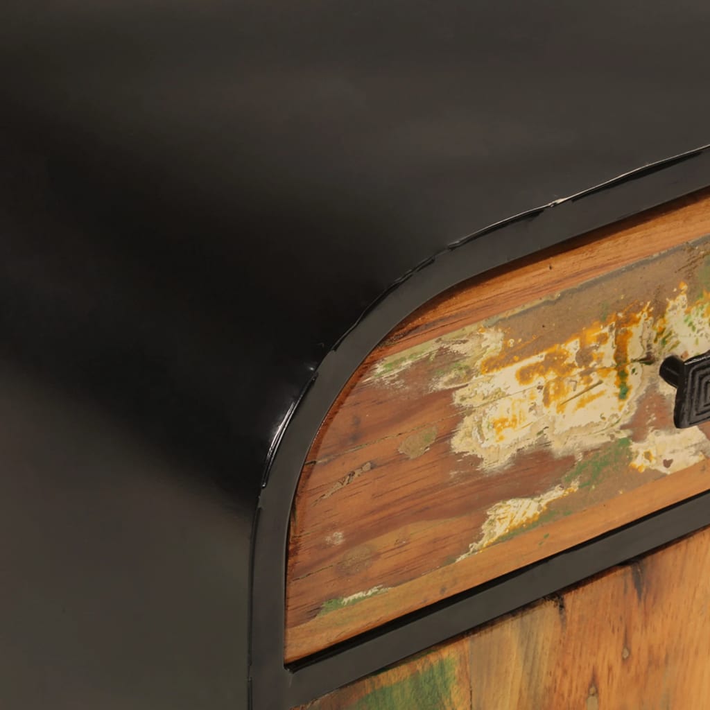 Příborník 140 X 35 X 70 Cm Masivní Recyklované Dřevo A Kov