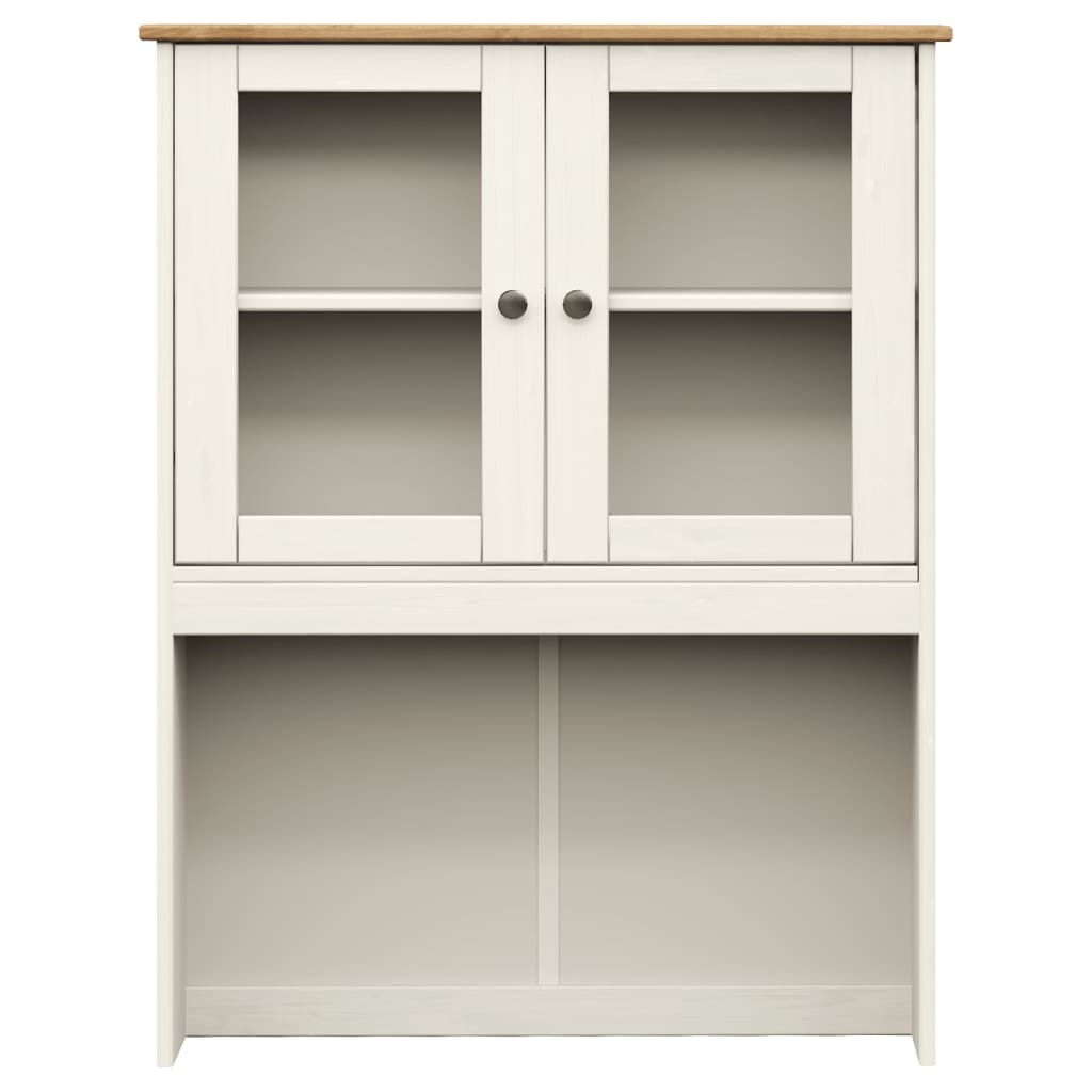 Příborník Vigo Bílý 78 X 40 X 175 Cm Masivní Borové Dřevo